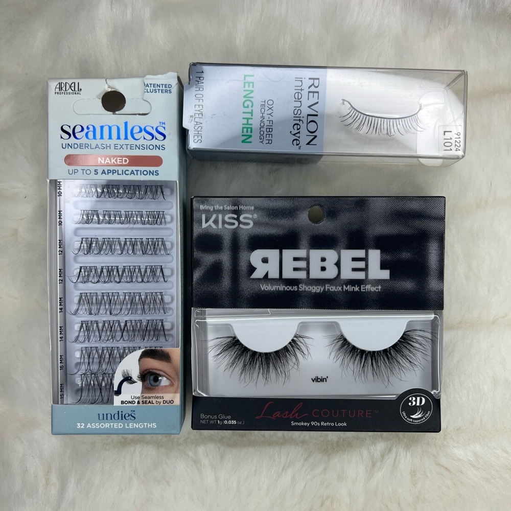 Ardell, Revlon, and Kiss Eyelash Extensions Set
